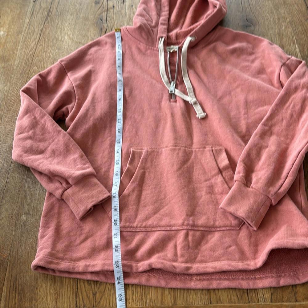 Madewell Quarter Zip Hoodie Sweatshirt Size Womens XXS - Picture 3 of 4